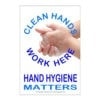 Clean hands work here stickers