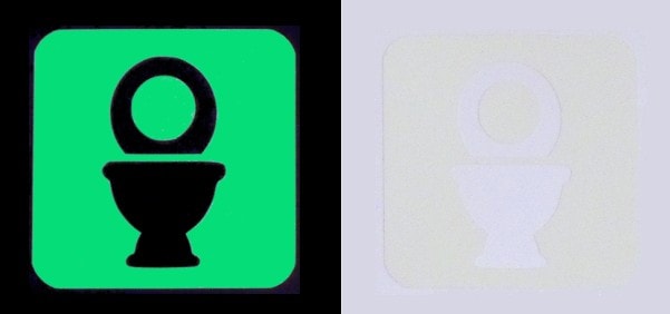 Night Signs - Luminous Toilet Room Sign