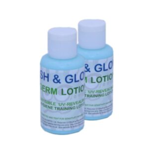 uv germ hygiene training lotion blue 2 x 50ml